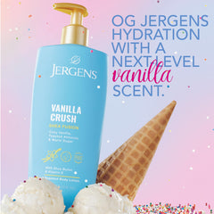 Application shot of fast-absorbing cream leaving soft, smooth skin.