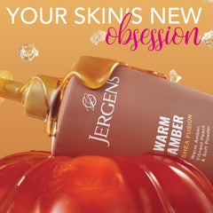 Jergens Shea Fusion Warm Amber lotion texture close-up highlighting nourishing shea butter