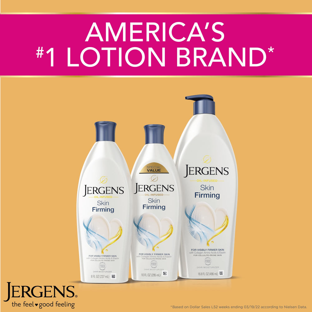 Jergens Lotion enriched with shea oil and vitamin E for nourished skin