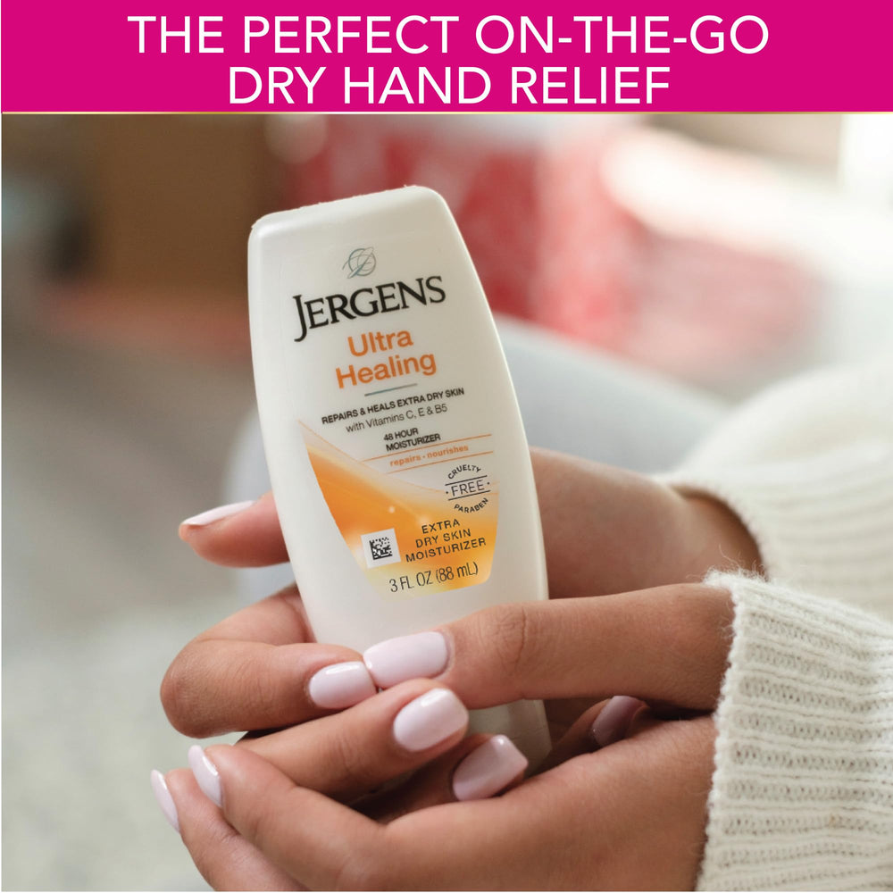 Jergens Ultra Healing lotion creamy texture ideal for rough areas
