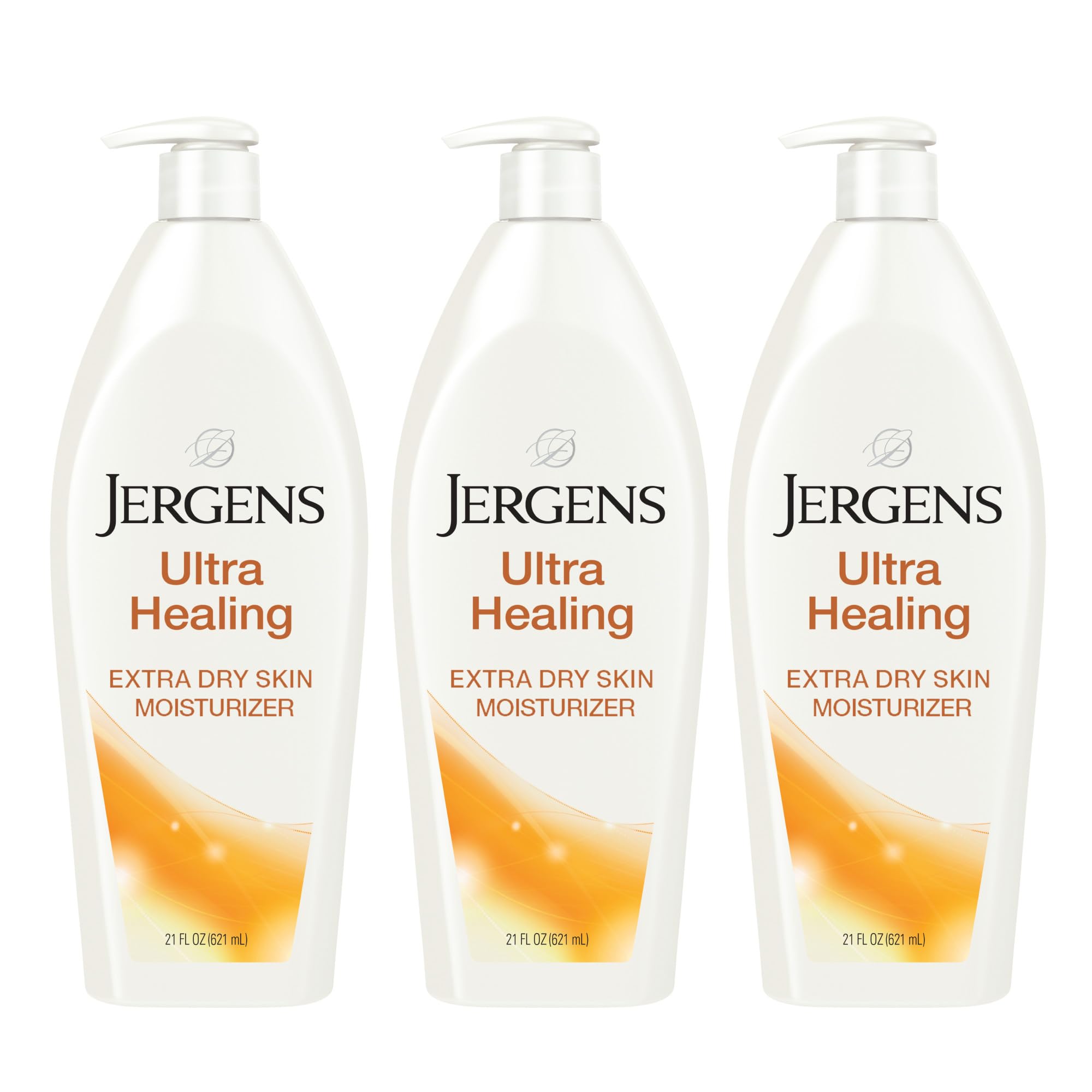 Jergens Ultra Healing pack of three bottles offering deep hydration for dry skin