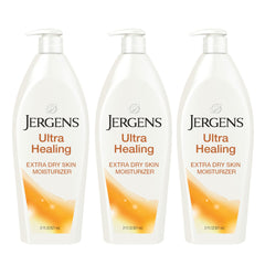 Jergens Ultra Healing pack of three bottles offering deep hydration for dry skin