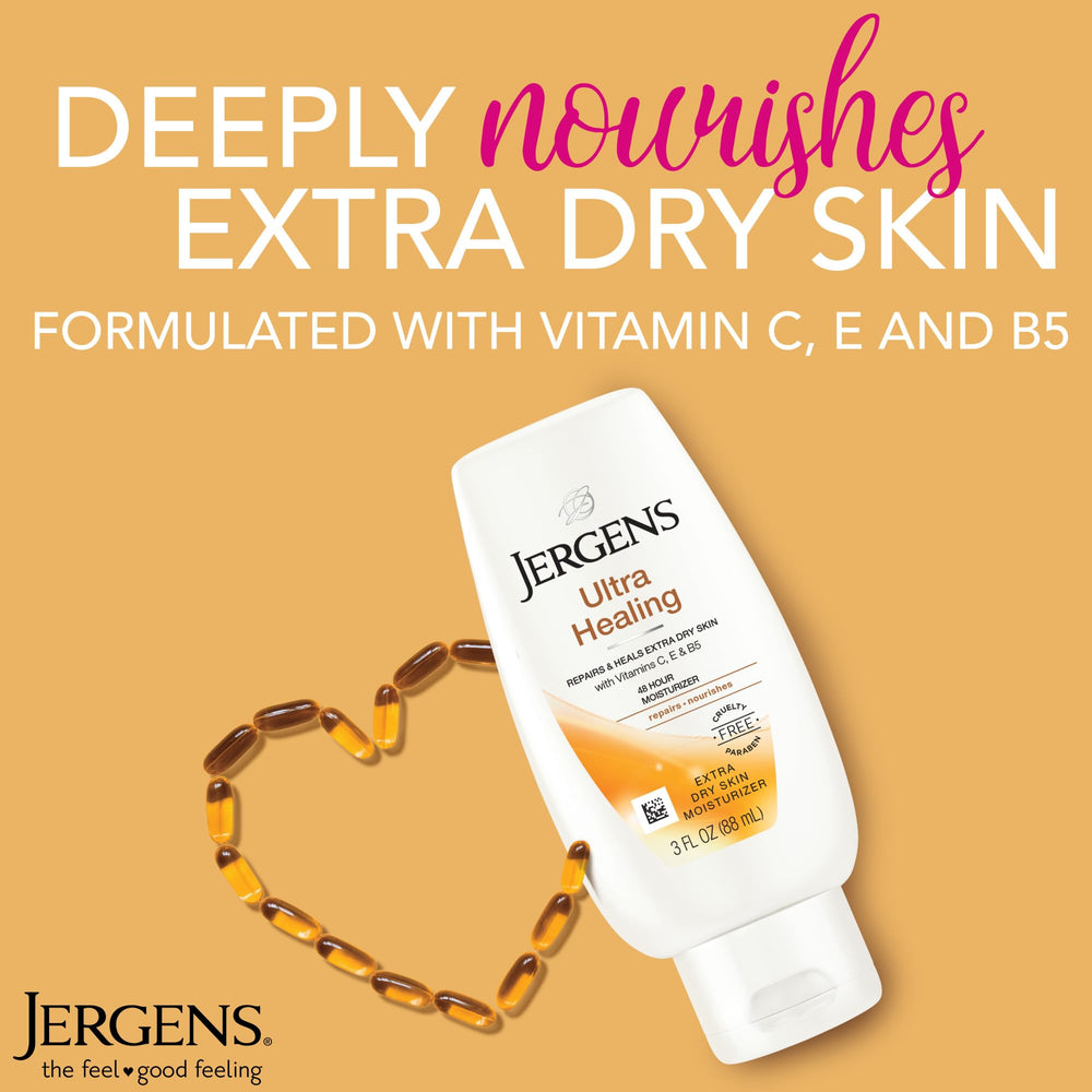 Jergens Ultra Healing lotion pump-dispense demonstrates smooth application