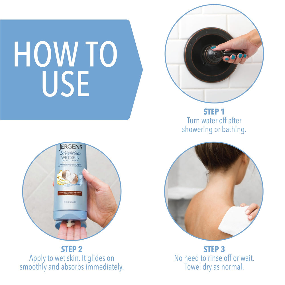 Jergens Wet Skin 3-pack signals convenient value for homes.