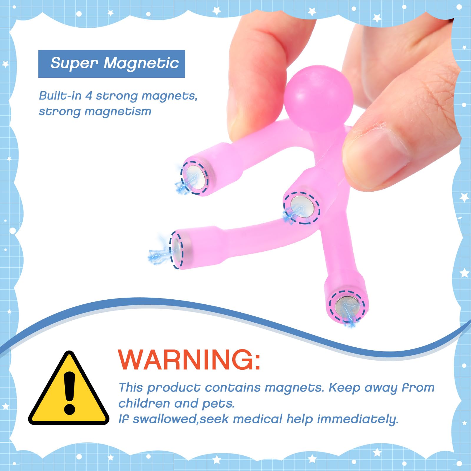 Jerify humanoid magnetic toy on fridge with vibrant colors for creative display