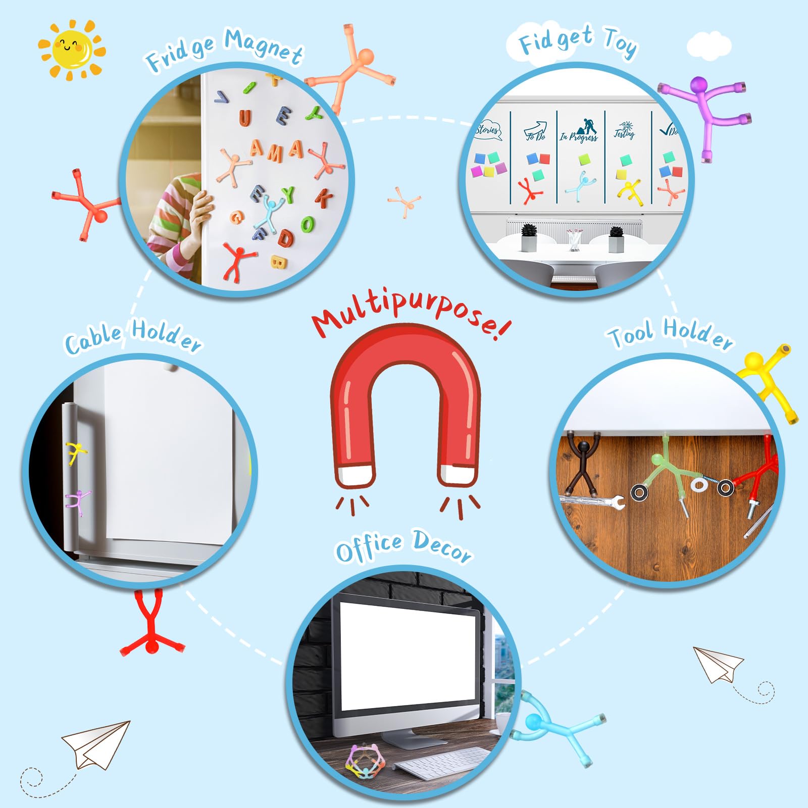Jerify humanoid magnetic toy note board setup for reminders and whimsy