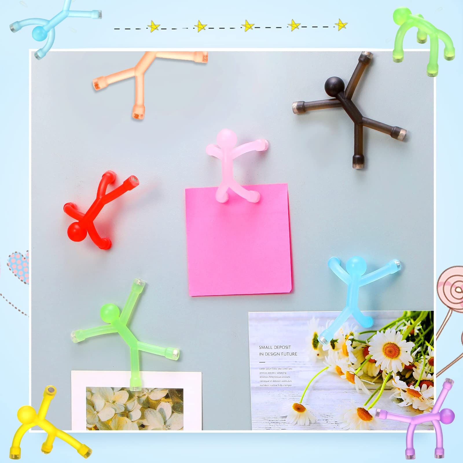 Jerify humanoid magnetic toy used as party decor with colorful figures