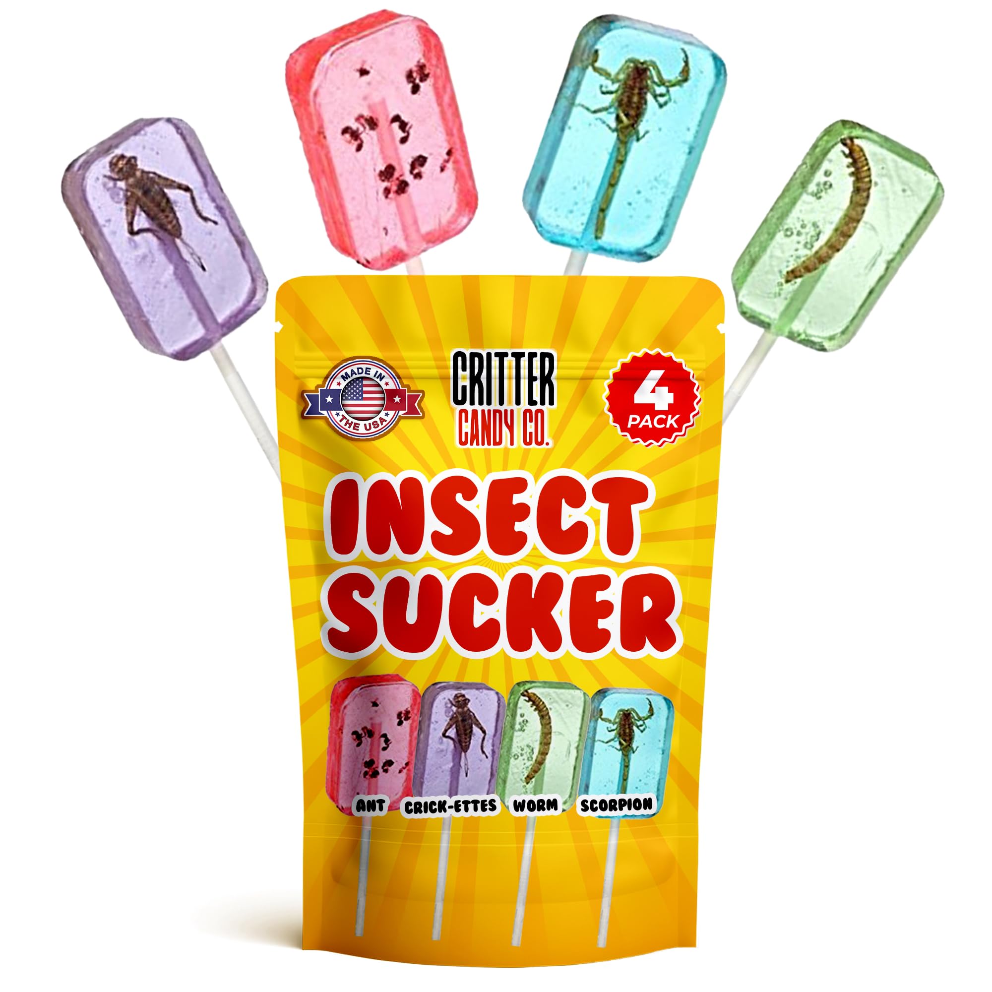 Jerky-n-Spice HotLix scorpion lollipop, bold edible insect treat for adventurous snacking
