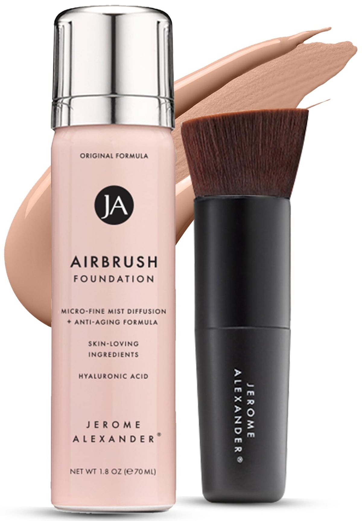 Jerome Alexander MagicMinerals airbrush foundation bottle offers smooth, buildable coverage.