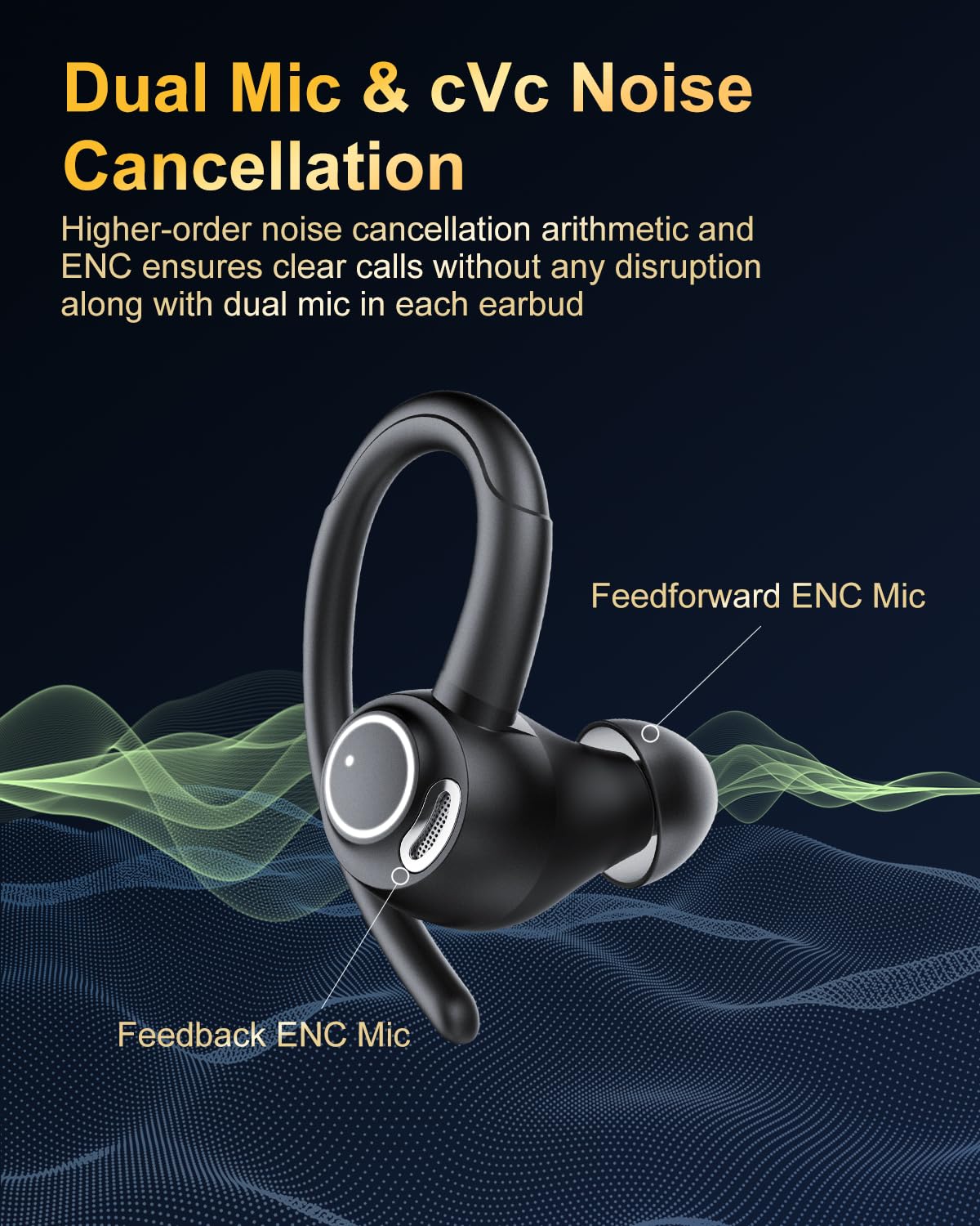 Jesebang IP7 waterproof earbuds protection against sweat and rain