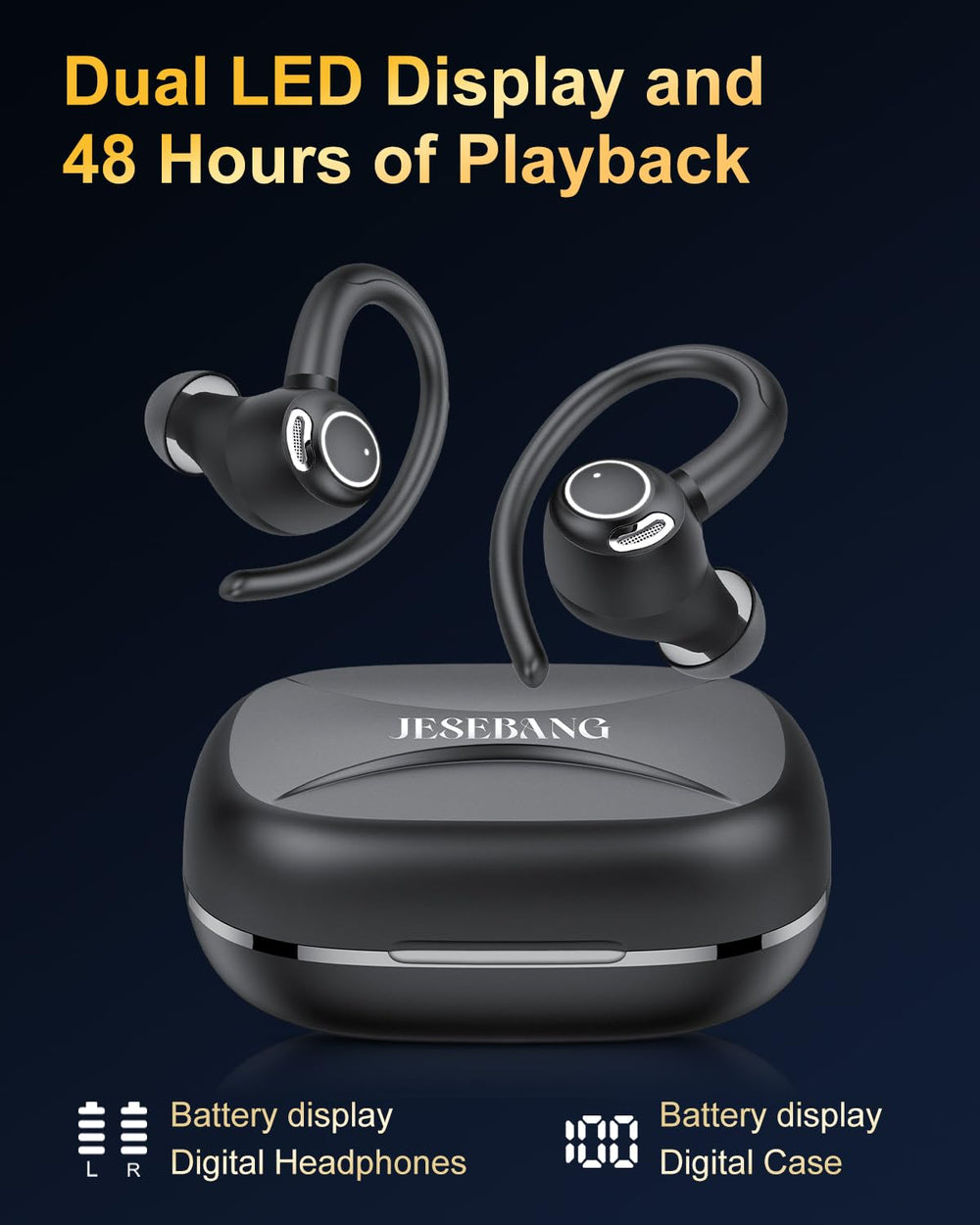 Jesebang long-battery-life 48h supports all-day listening