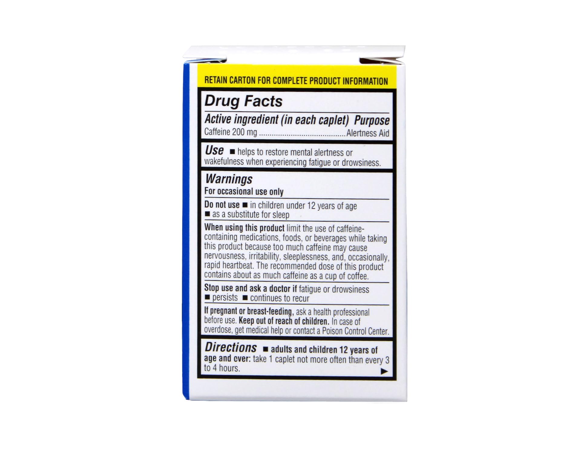 Jet-Alert bottle back panel explains directions and safety notices for informed use.