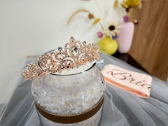 JETKONG bride-to-be sash in rose gold for standout party moments.