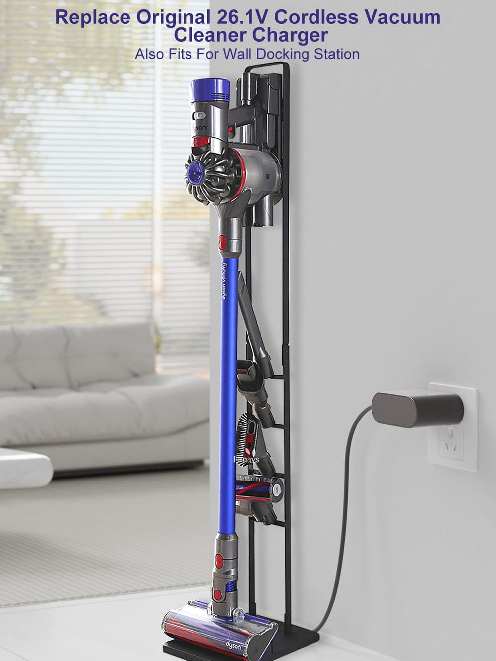 Jeunesse 26.1V charger side view shows plug and cable connections for reliable power.