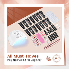 JEWHITENY 48W nail lamp for fast curing of poly gel nails.