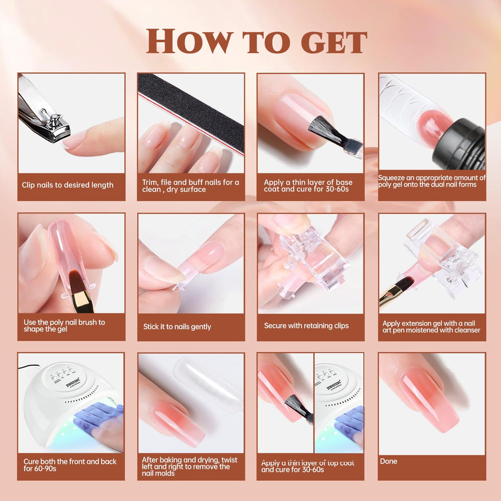 JEWHITENY nail art tools including brush pen and files for styling.