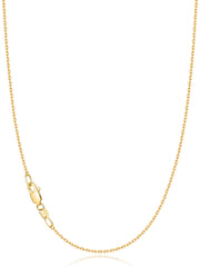Jewlpire 18k gold plated chain close-up with smooth links for daily wear.