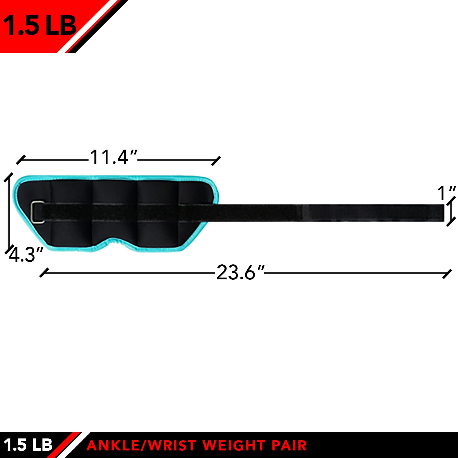 JFIT breathable fabric reduces sweat and slipping during leg and arm weighted exercises.