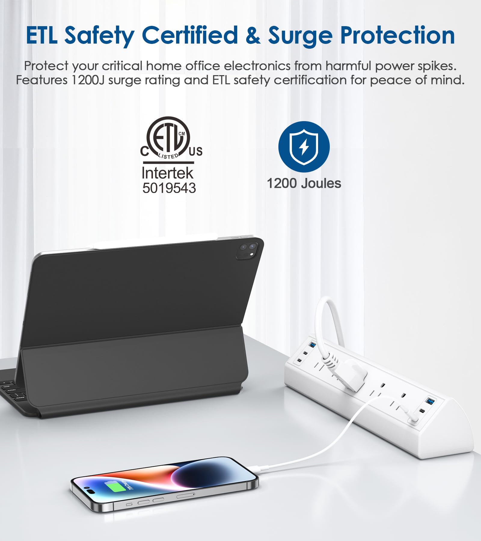 Jgstkcity USB-C PD ports enable fast charging for compatible devices.