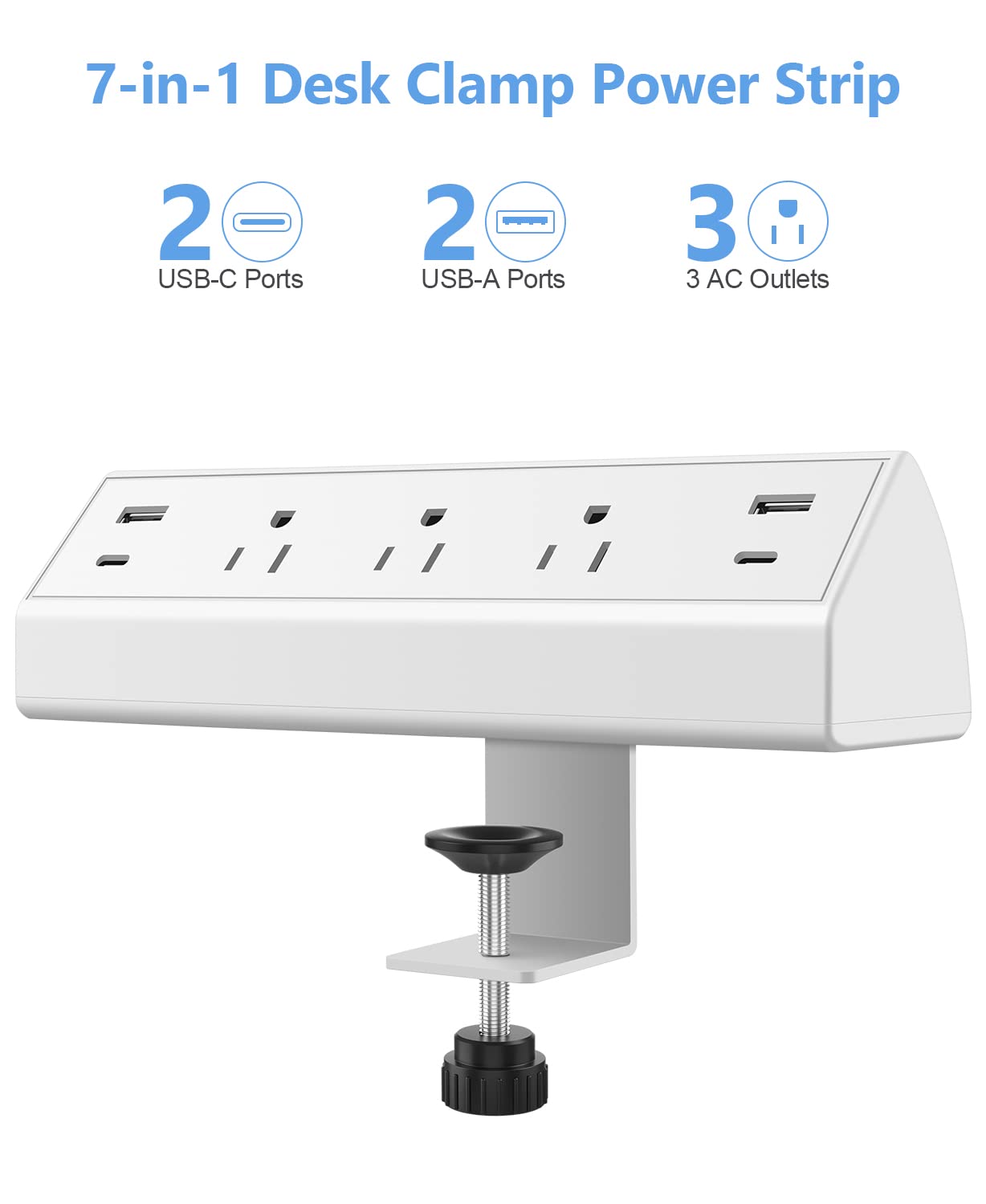 Jgstkcity two PD20W USB-C ports enable fast charging at your workspace.