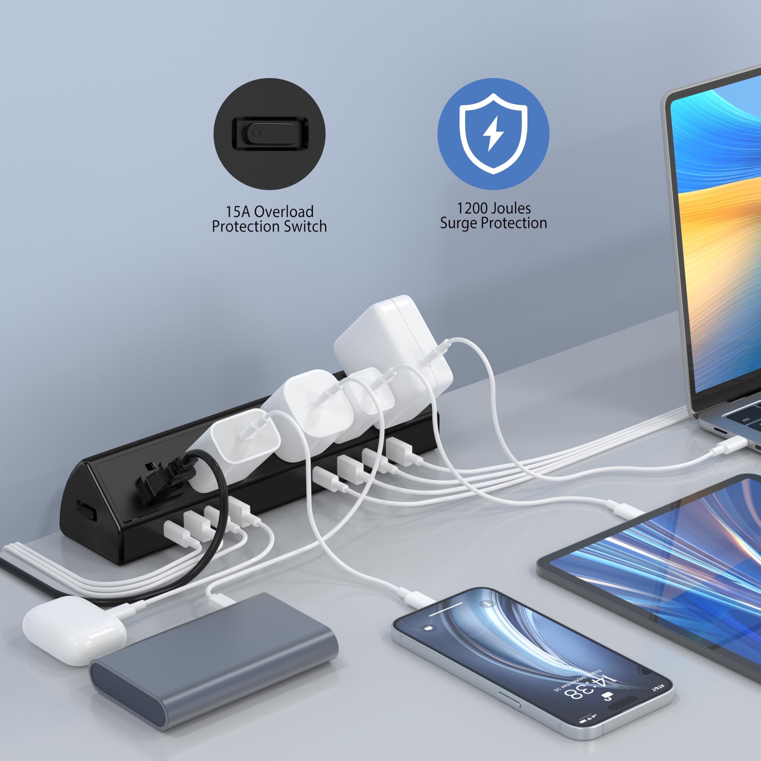 Jgstkcity USB-A ports for peripherals and accessories