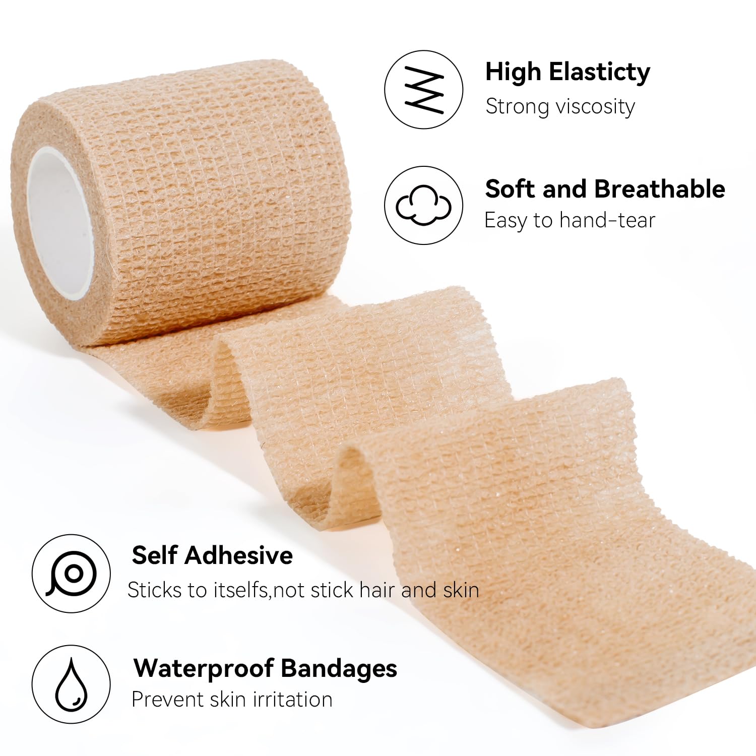 JHGIC vet wrap for pets delivers soft stretch for safe, comfortable wrapping.