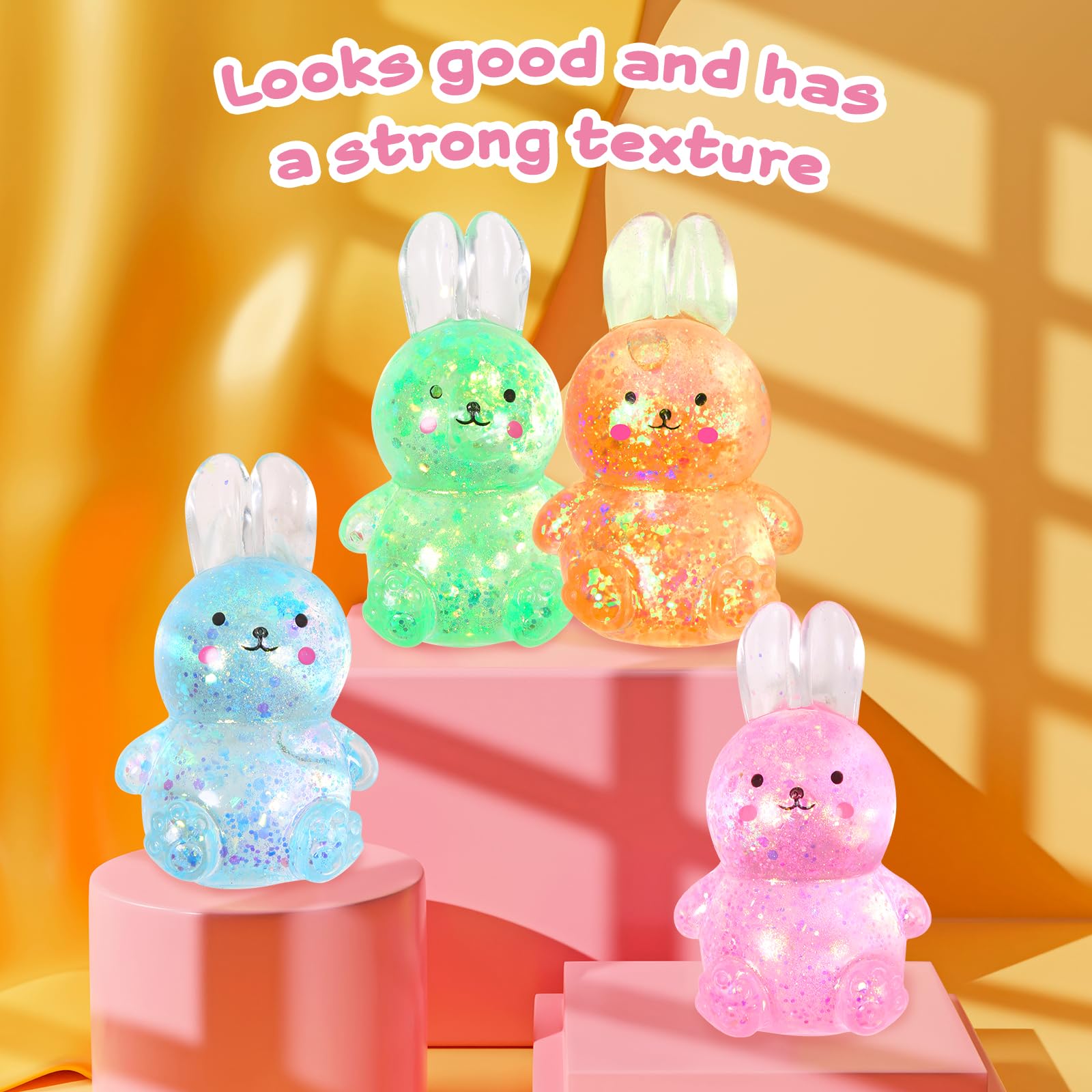 JIACAI Easter basket filler bunny stress balls for cute decor and fun