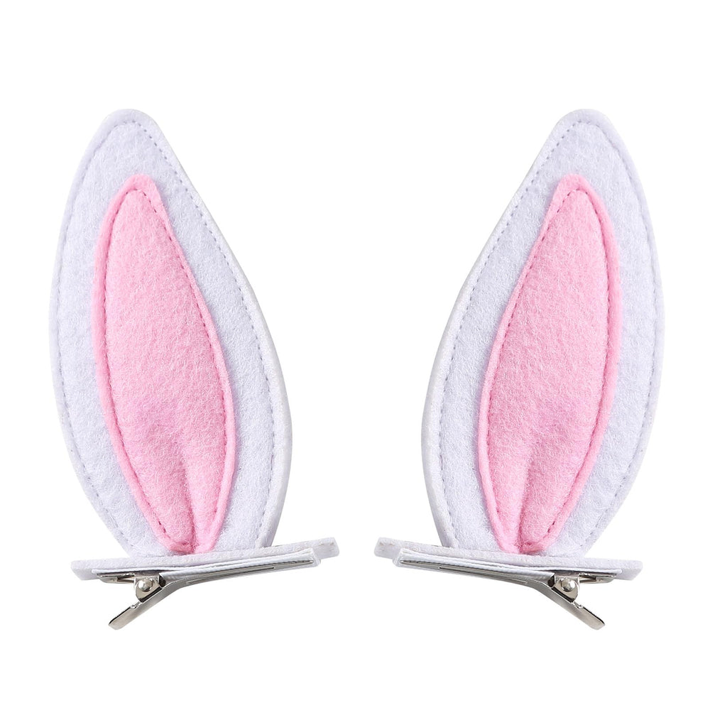 JiaDuo Bunny Ears Clip close-up shows soft felt ears with secure grip for everyday wear.