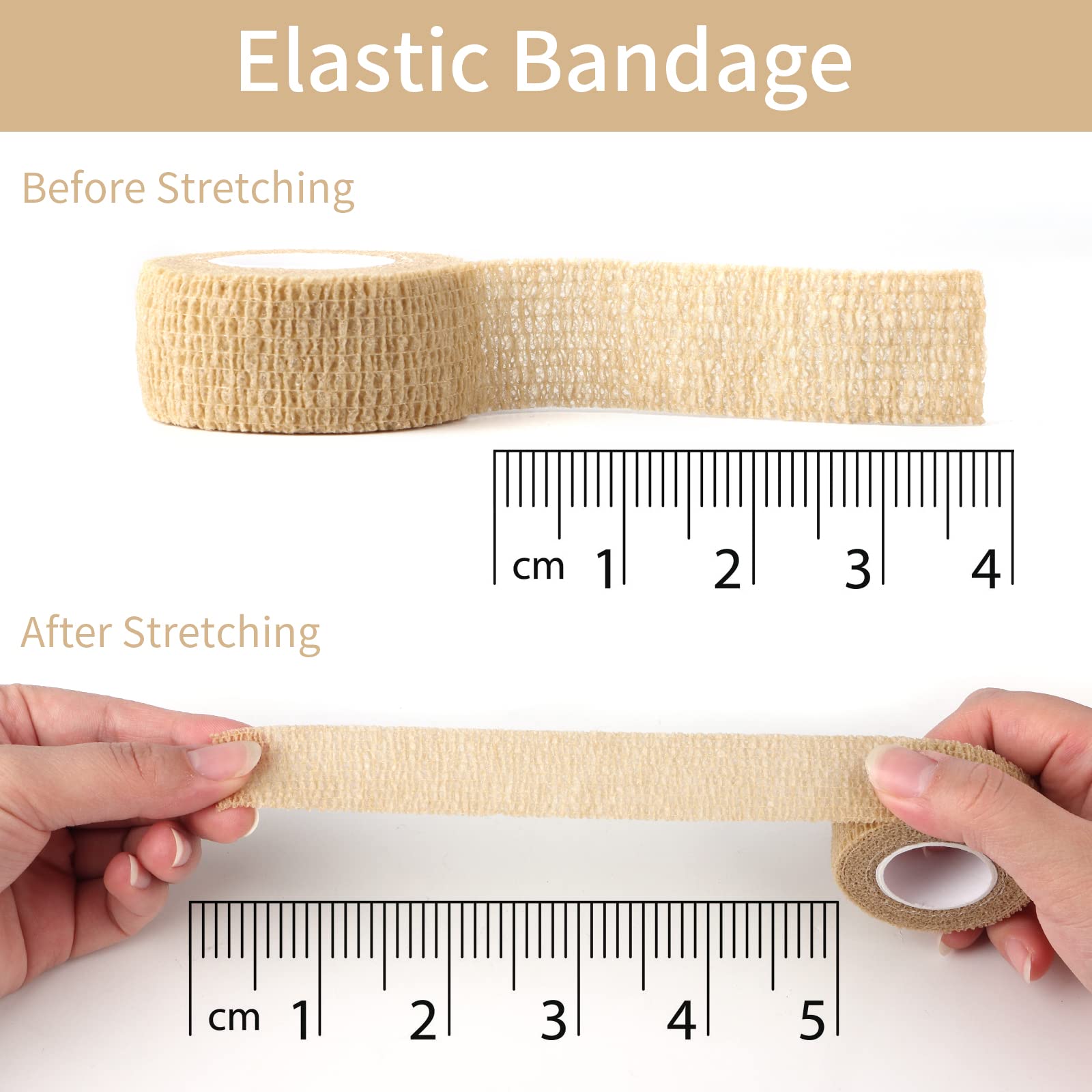 JIAKAI elastic bandage on ankle demonstrates soft, comfortable wrap.