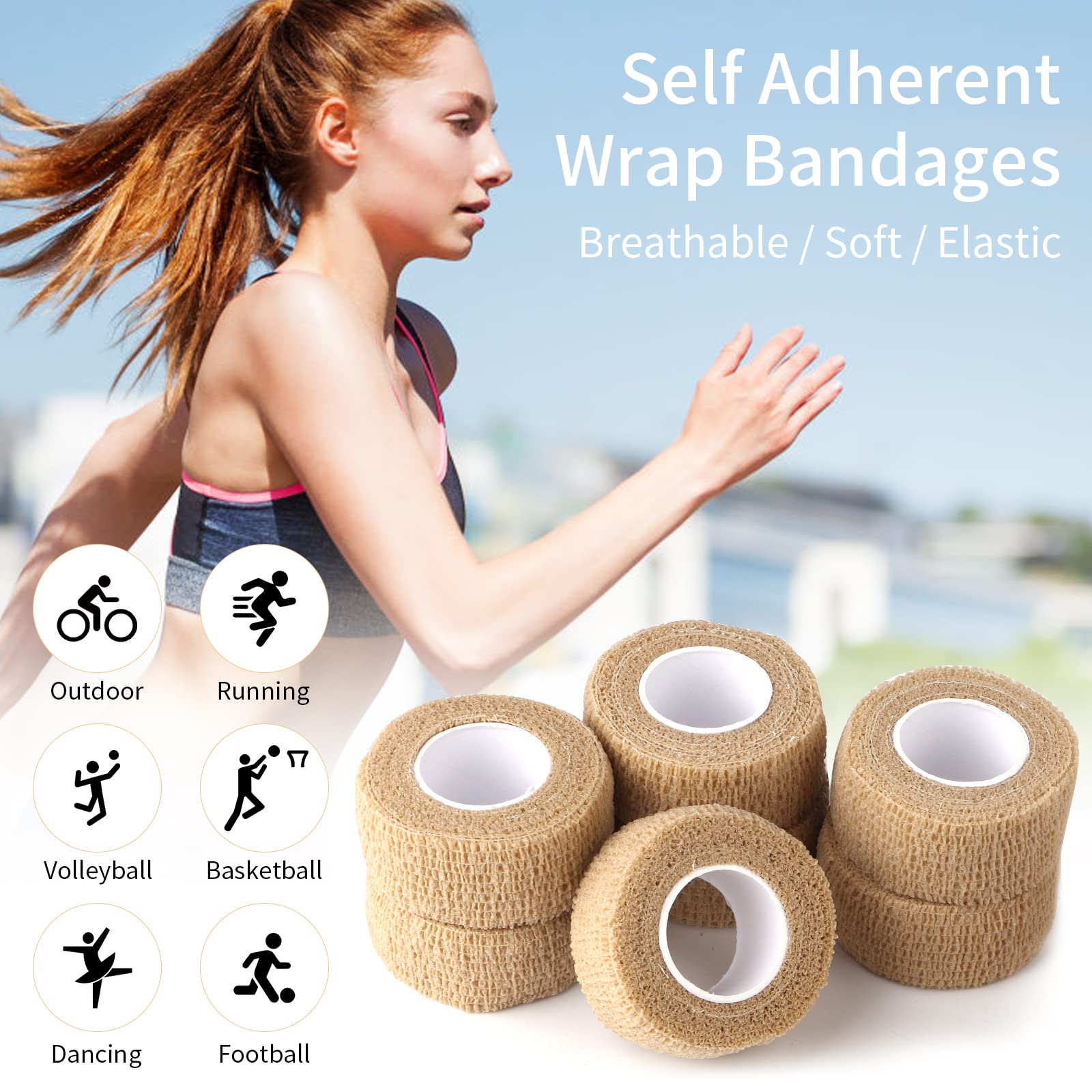 JIAKAI self-adhering bandage is hair-friendly and easy to handle.