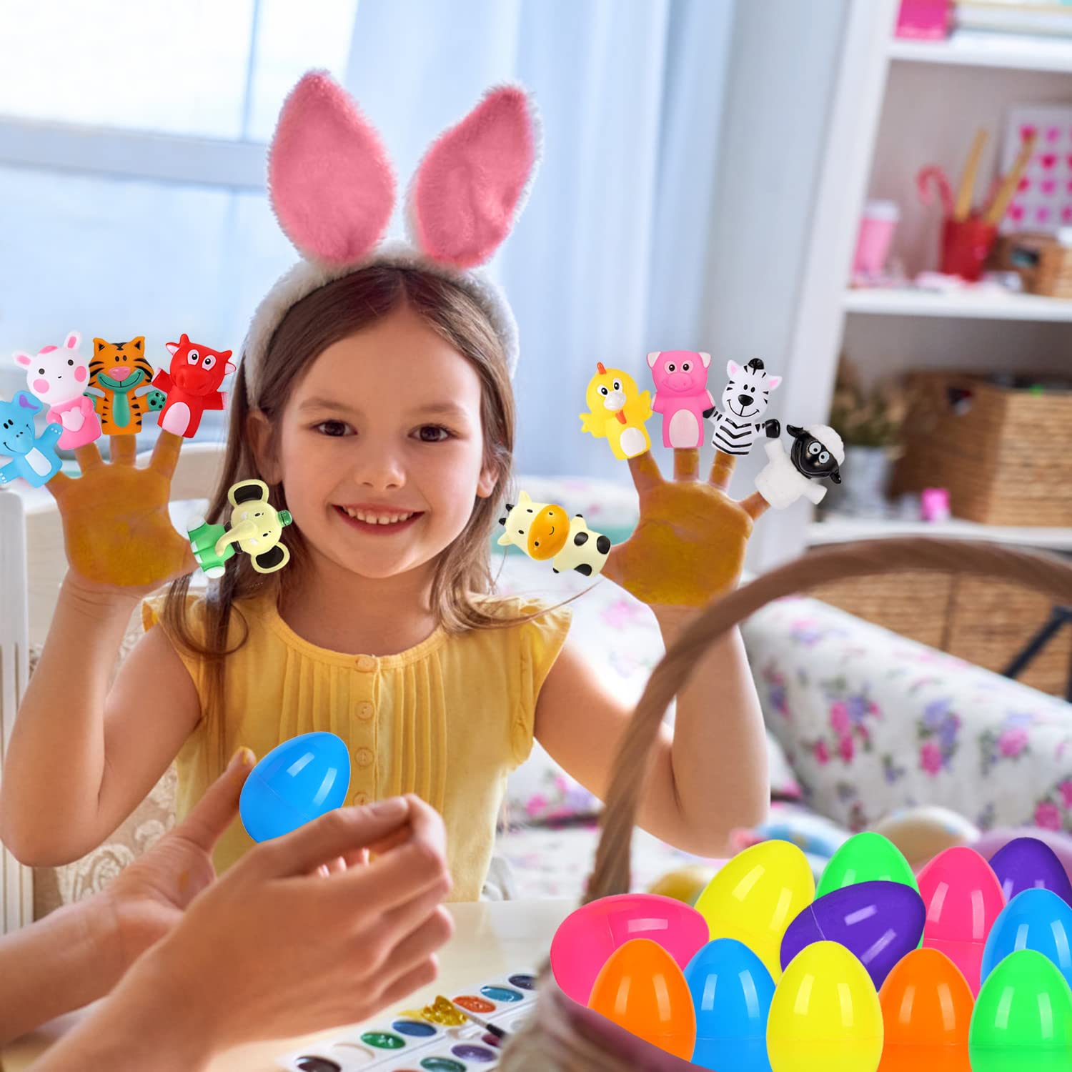 JIALWEN egg collection with six colors for mix-and-match-themed hunts.