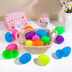 JIALWEN blue 3.35-inch Easter egg, easy to open and reuse in classrooms.
