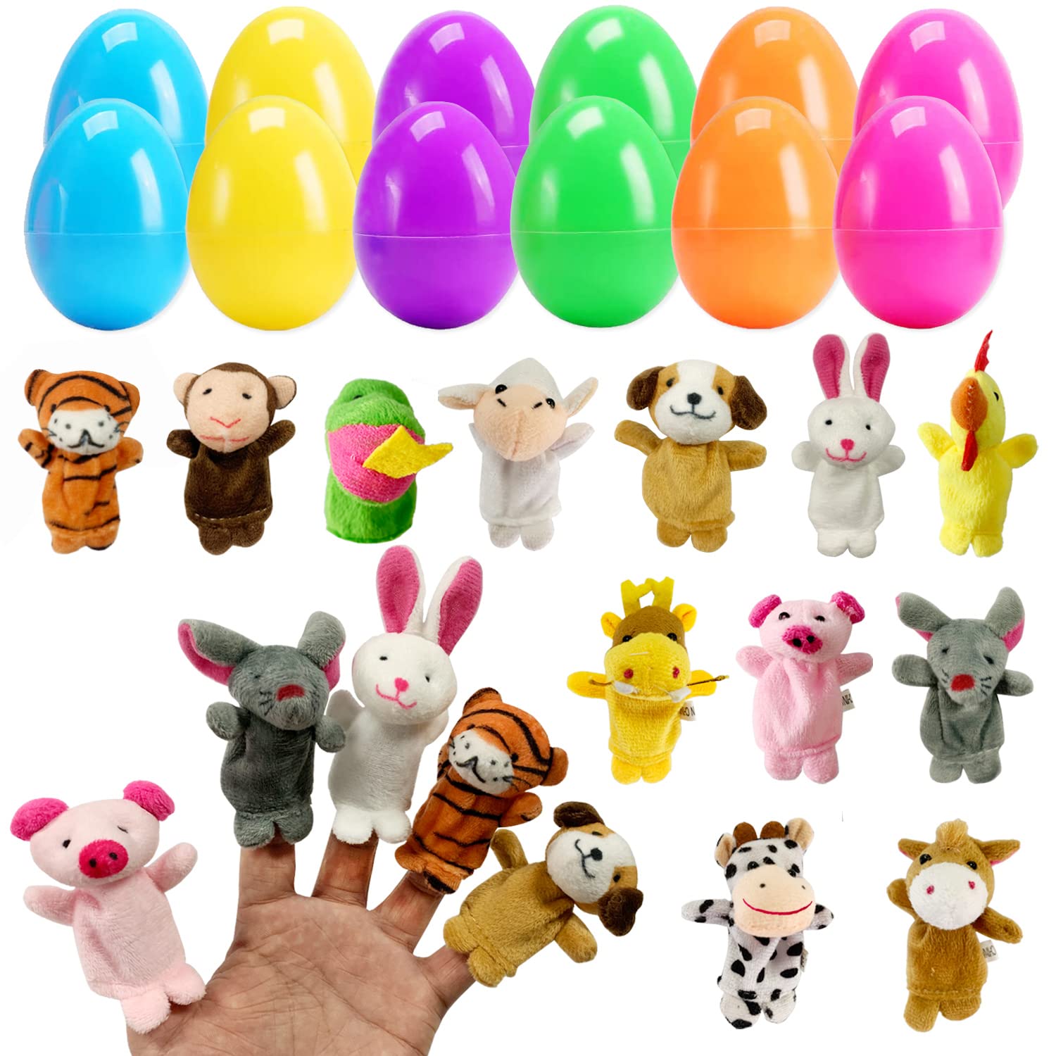 JIALWEN Easter egg set colors for interactive hunts and non-candy fun.