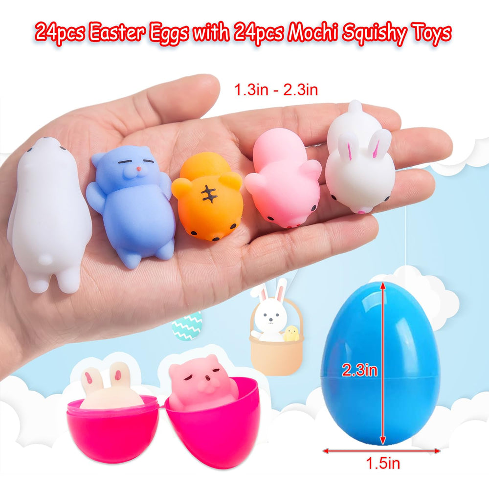 JIALWEN cat mochi squishy toy inside egg provides soft, safe, tactile fun for kids