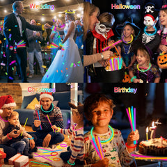 JICUICUI glow necklaces and bracelets ready for events with secure connectors