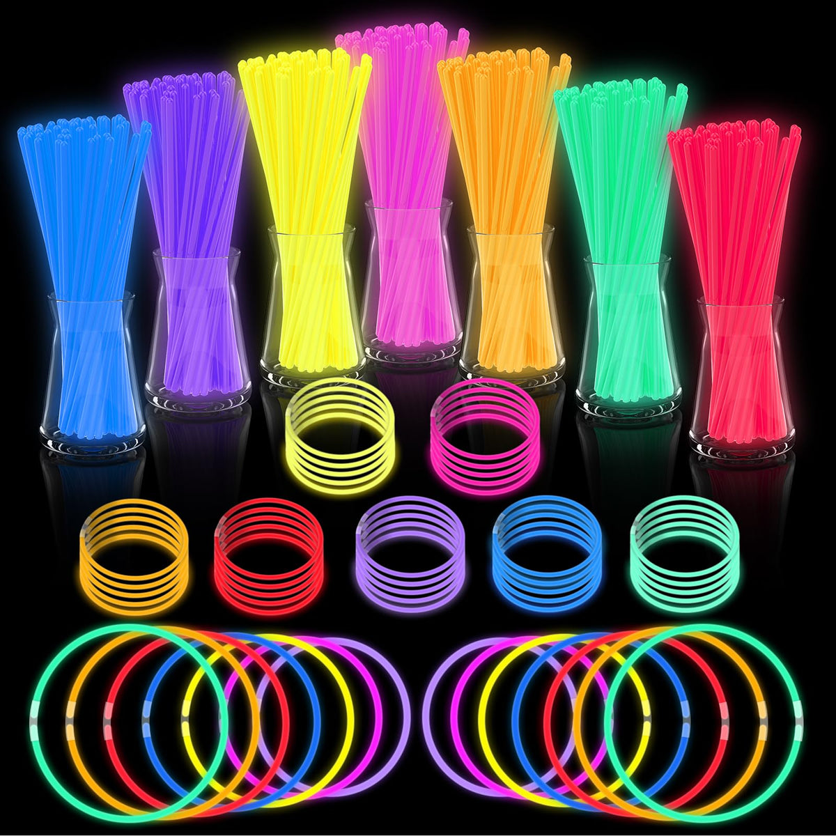 JICUICUI glow sticks 500-pack brightens parties and events