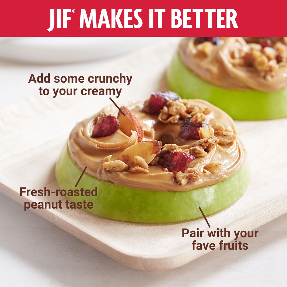 Sandwich assembly with Jif Squeeze for quick lunches.