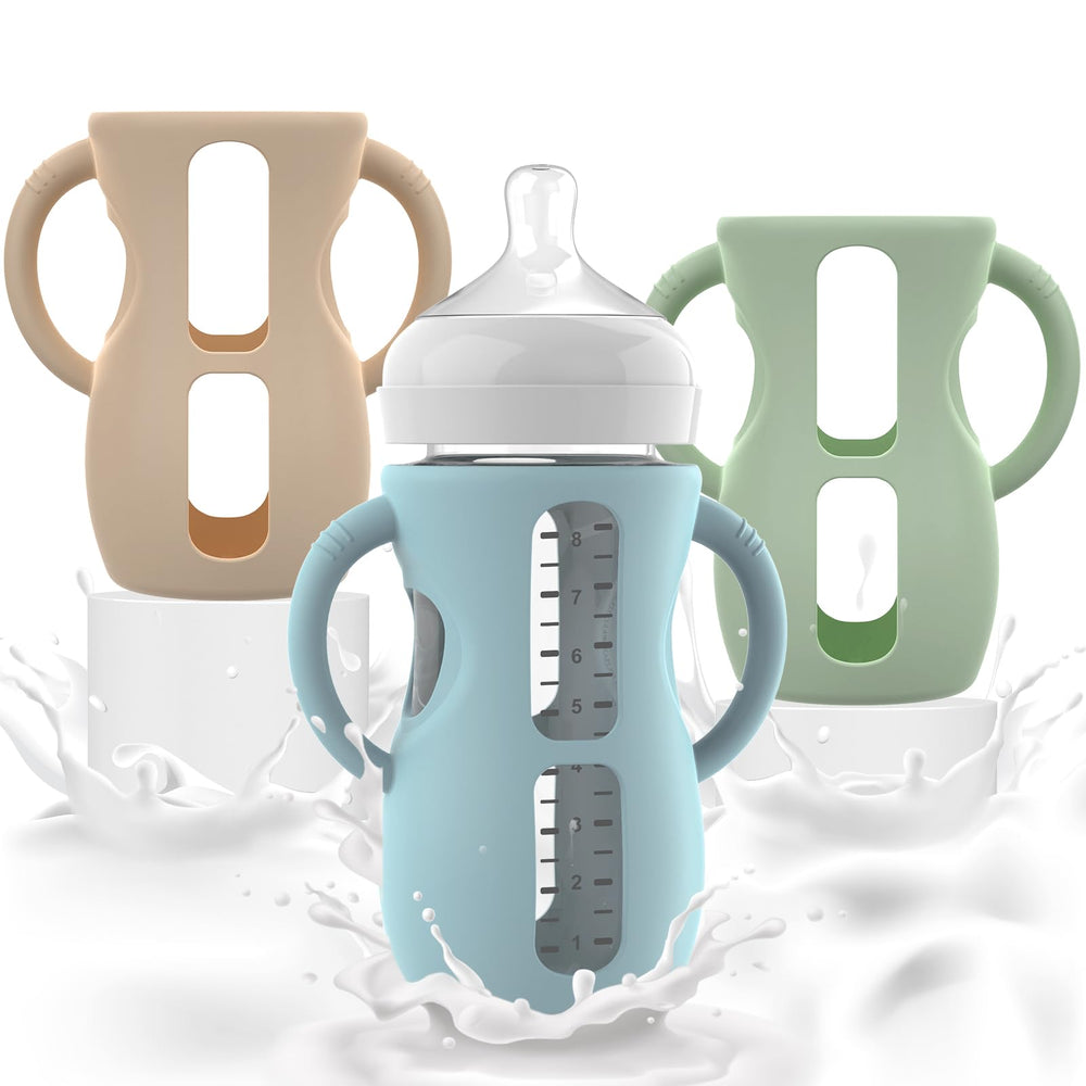 Jifvrnk sleeve for Philips Avent 8 oz bottle offers a secure grip for tiny hands.