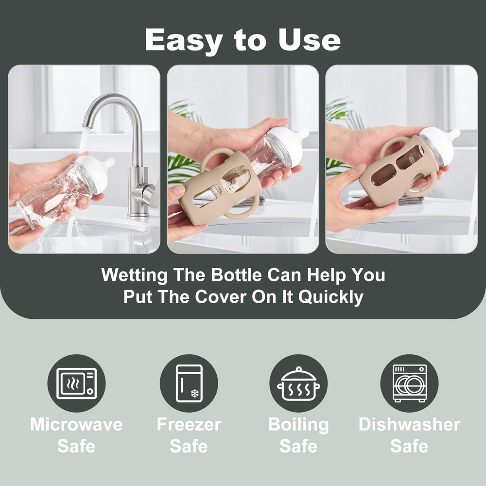 Jifvrnk sleeve in use during mealtime on a Philips Avent bottle.