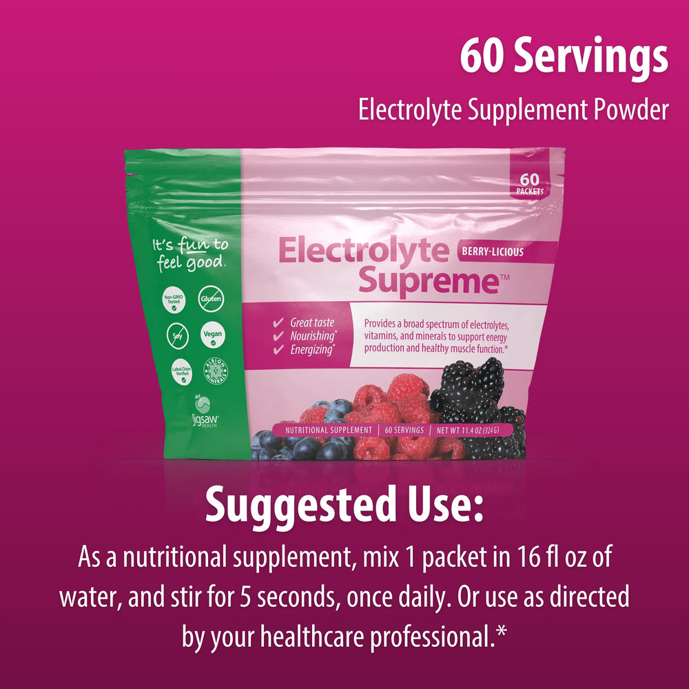 Jigsaw Electrolyte Supreme glass-with-drink showcases berry flavor