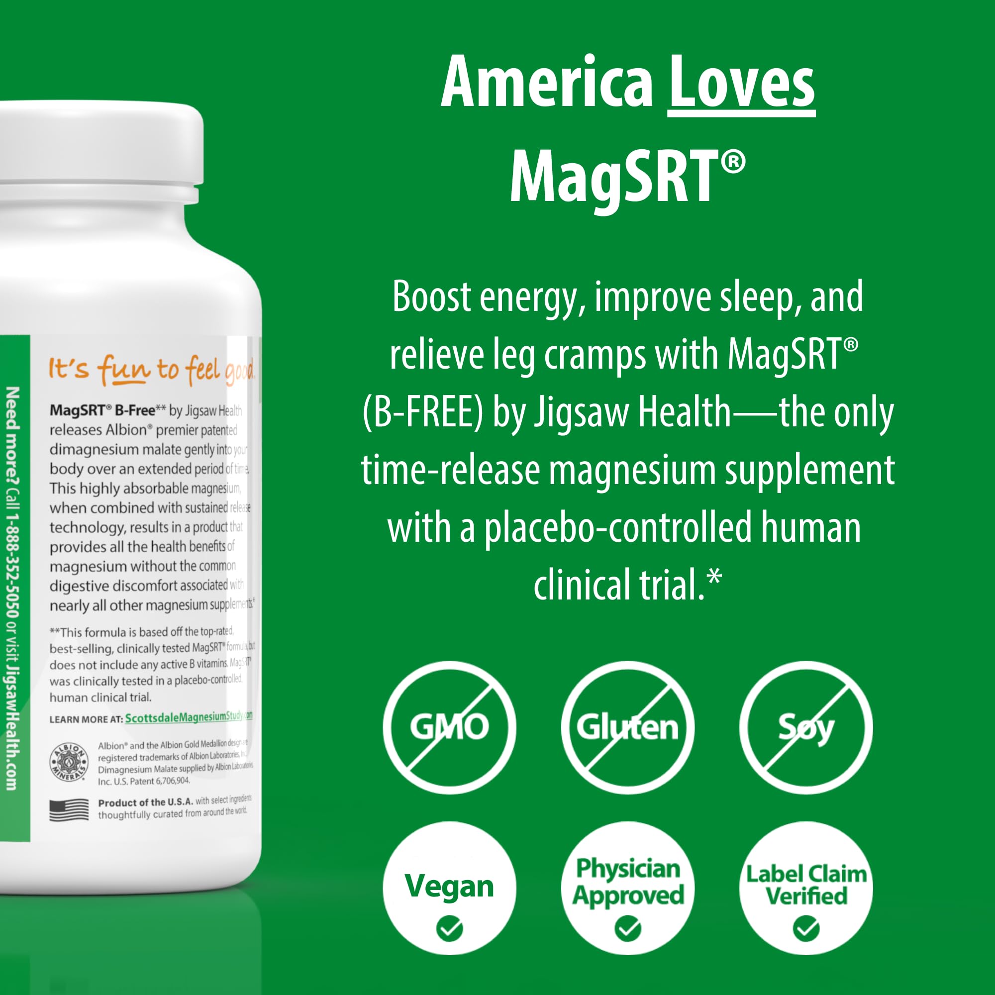 Hand pouring MagSRT tablets to illustrate easy daily dosing