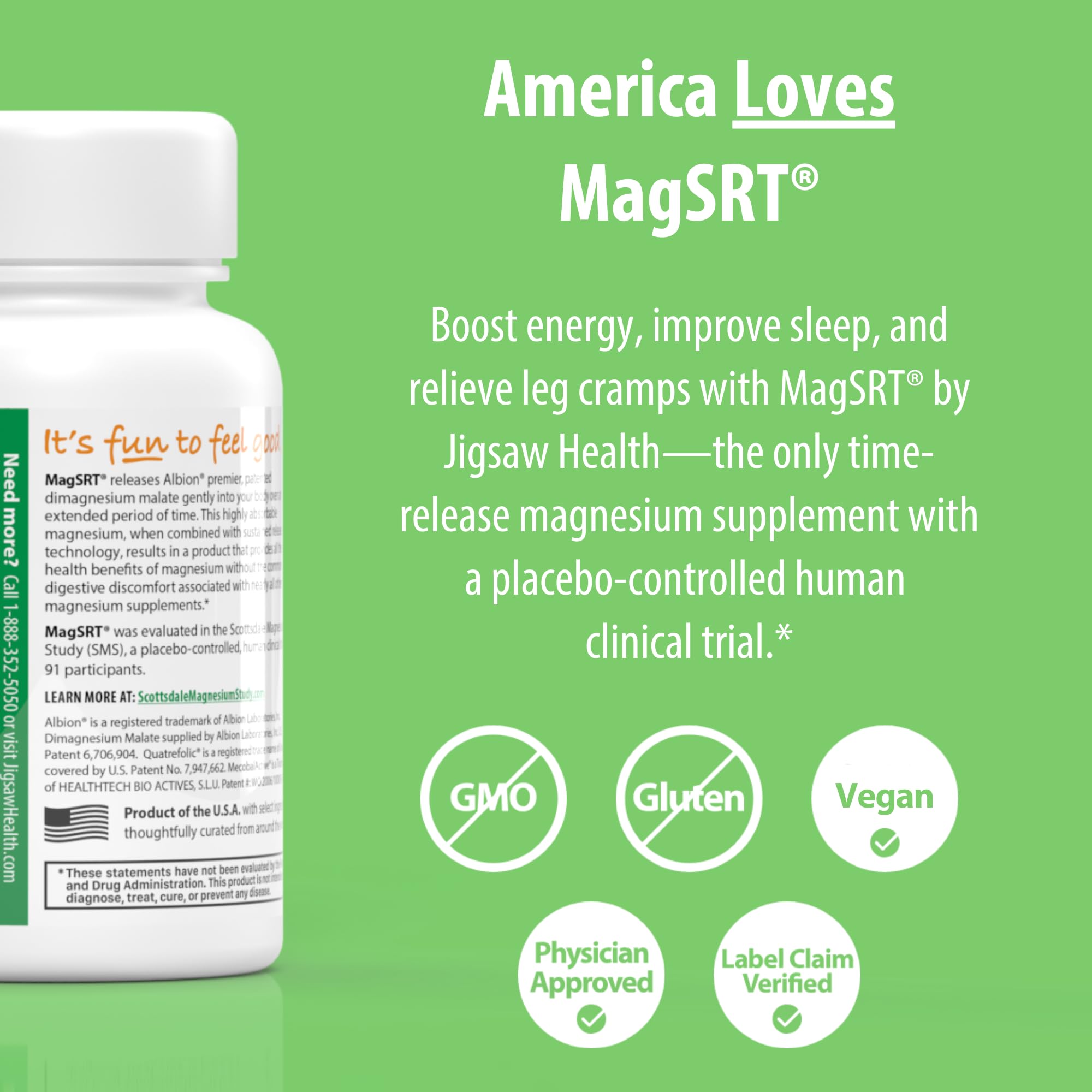 Jigsaw Health MagSRT bottle label with B6, folate, and B12