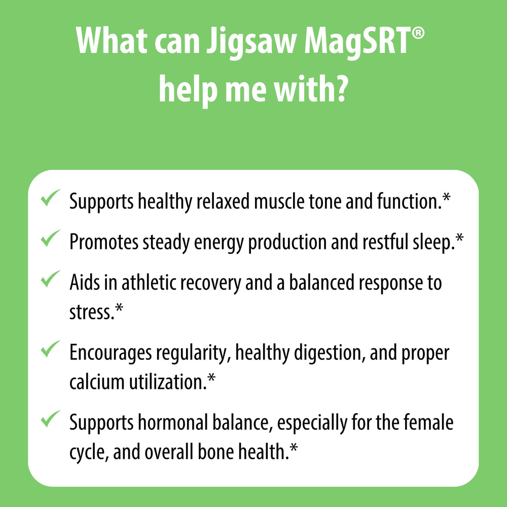 Jigsaw Health MagSRT tablets in hand for on-the-go support