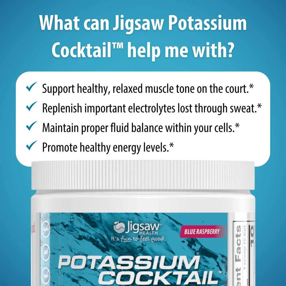 Jigsaw Health Potassium Cocktail magnesium lysinate image emphasizing mineral support.