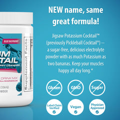 Jigsaw Health Potassium Cocktail powder scoop indicating precise daily use.