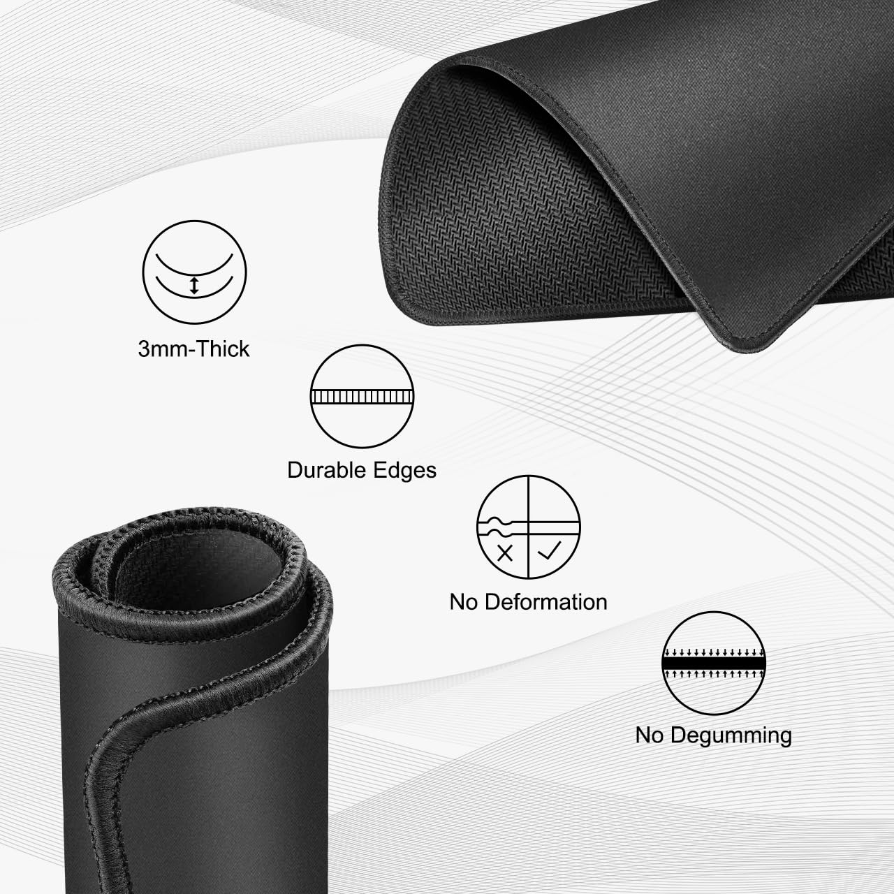 JIKIOU anti-slip base keeps your pad steady on any desk.