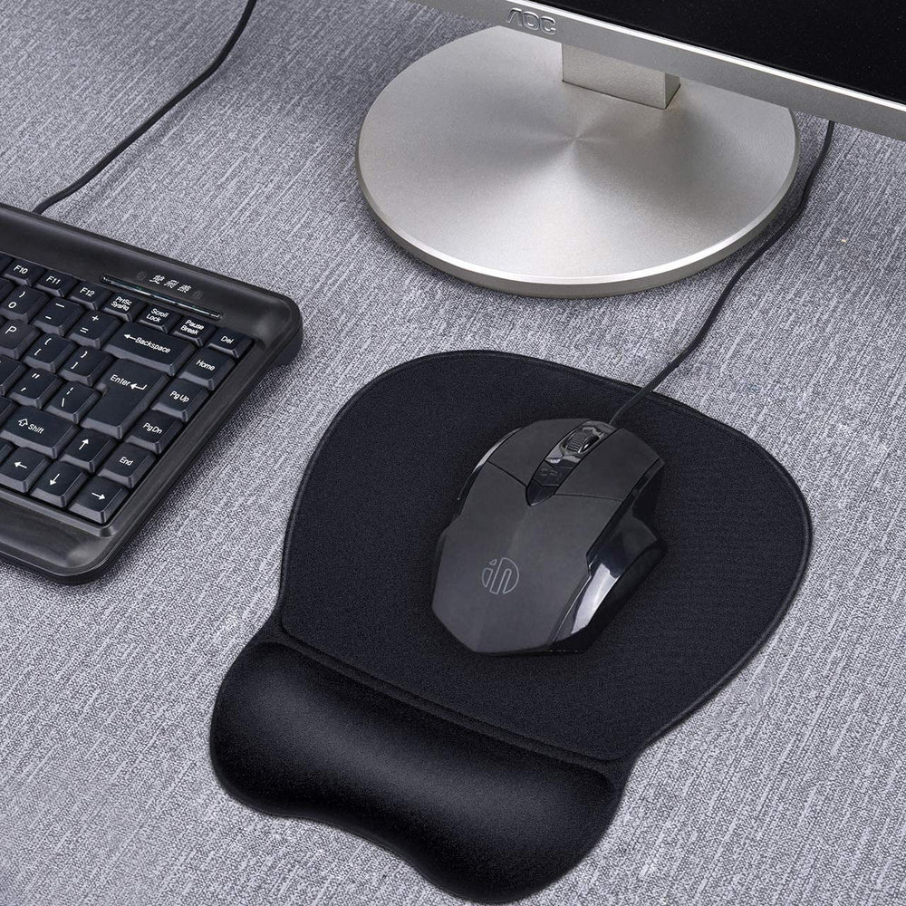JIKIOU gel wrist pad works with wired, wireless, and optical mice