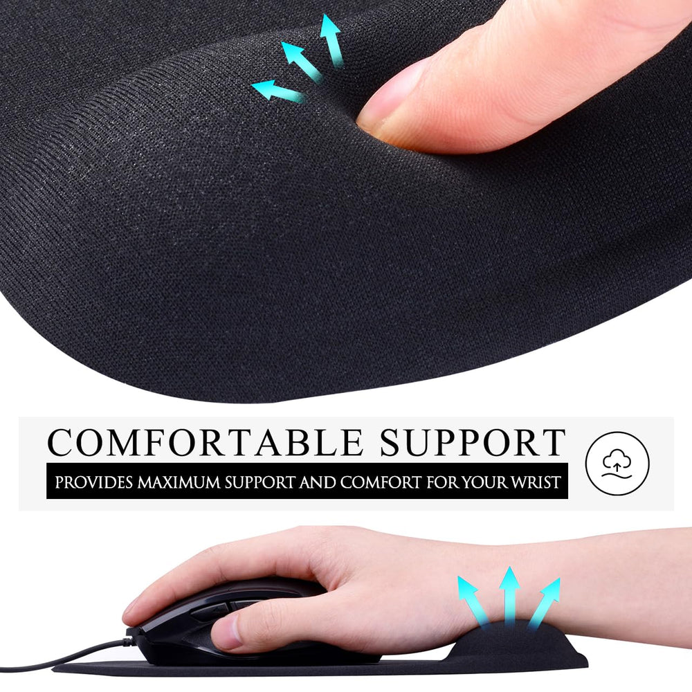 JIKIOU mouse pad with reinforced edges to prevent curling over time