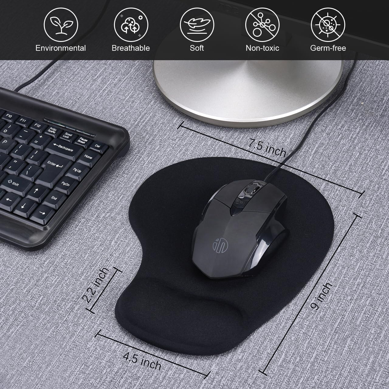 JIKIOU mouse pad featuring smooth fabric for precise tracking and comfortable gliding