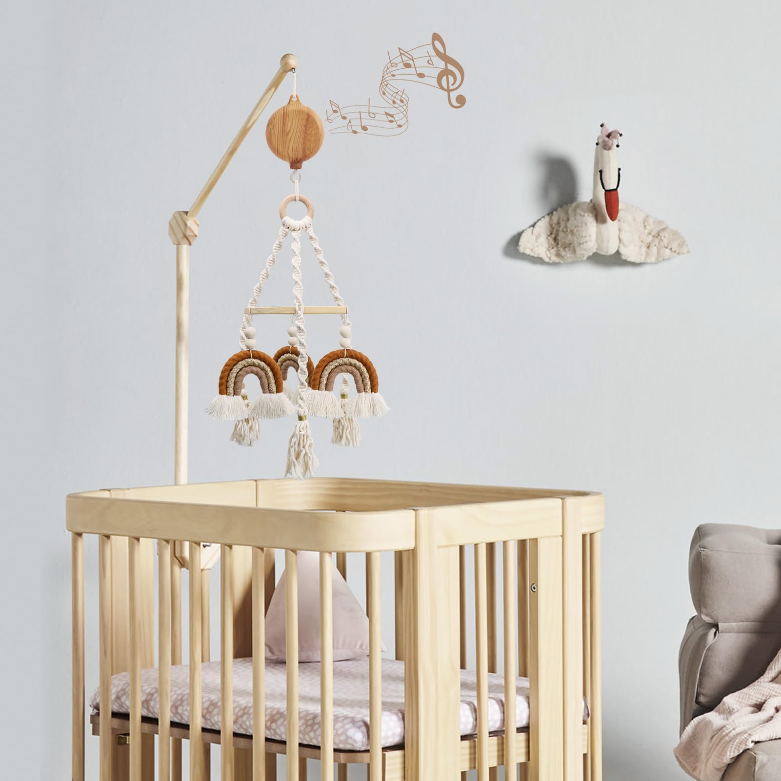 JILPAK DIY crib attachment setup for customizable mobile arrangement